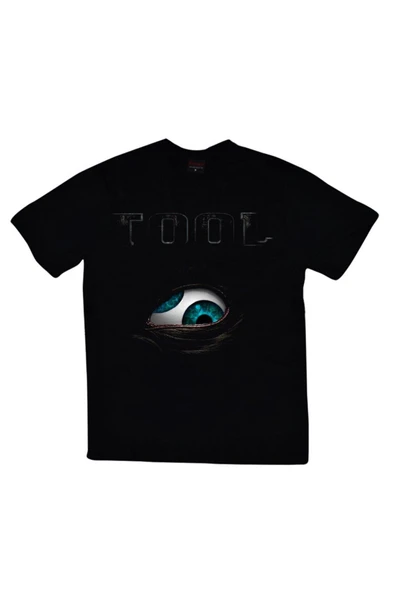 fame-stoned  Tool Baskılı Unisex %100 Pamuk Siyah T-shirt