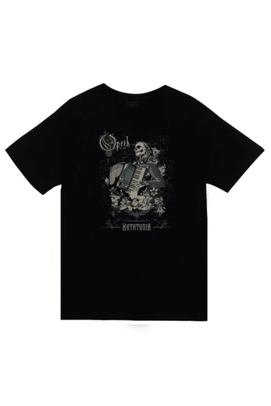 fame-stoned Opeth Müzik Grubu Baskılı Unisex %100 Pamuk Siyah T-shirt ürün görseli