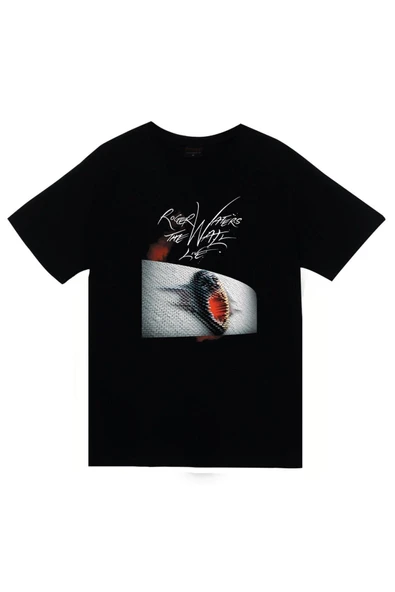 fame-stoned Pink Floyd Baskılı Unisex %100 Pamuk Siyah T-shirt ürün görseli