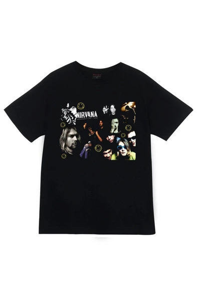 fame-stoned Nirvana Baskılı Unisex %100 Pamuk T-shirt ürün görseli