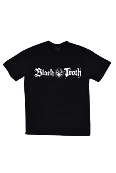 fame-stoned  Black Tooth Band Baskılı Unisex %100 Pamuk T-shirt ürün görseli