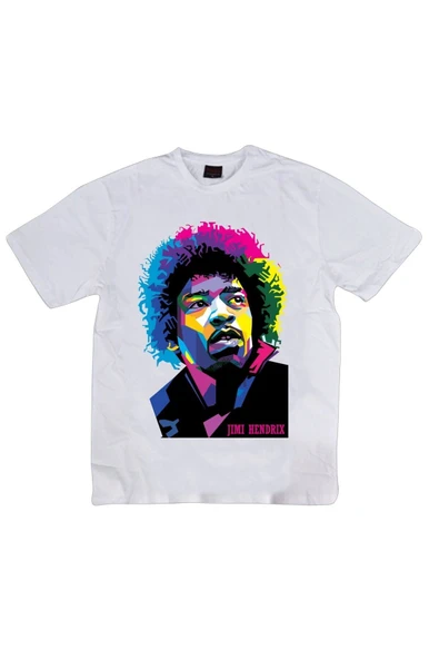 fame-stoned  Jimi Hendrix Baskılı T-shirt - 4
