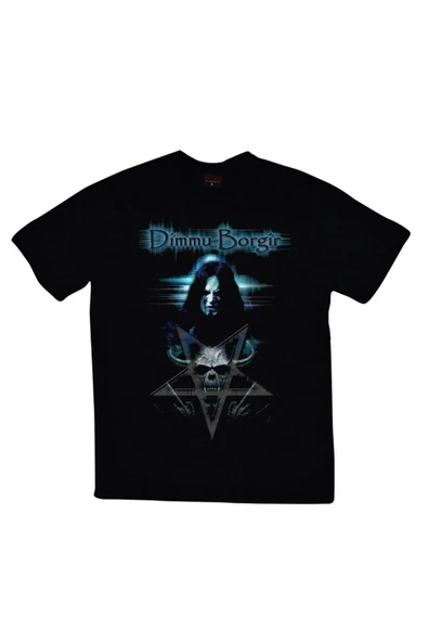 fame-stoned  Dimmu Borgir Baskılı Unisex %100 Pamuk Siyah T-shirt ürün görseli
