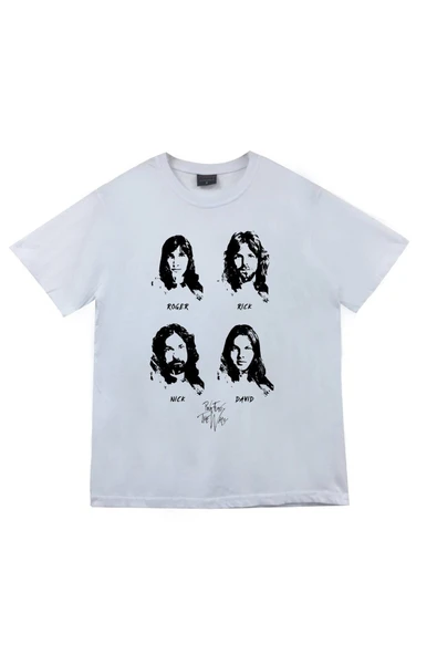 fame-stoned  Pink Floyd Baskılı Unisex %100 Pamuk Beyaz T-shirt ürün görseli