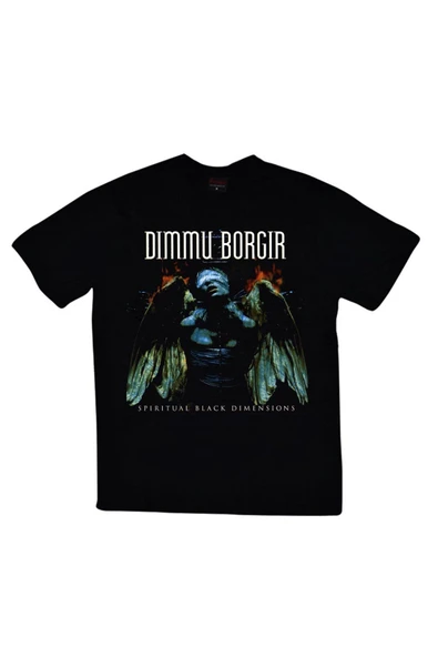 fame-stoned  Dimmu Borgir Baskılı Unisex %100 Pamuk Siyah T-shirt ürün görseli
