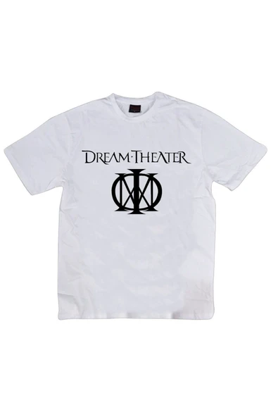 fame-stoned  Dream Theater Baskılı Unisex %100 Pamuk Beyaz T-shirt ürün görseli