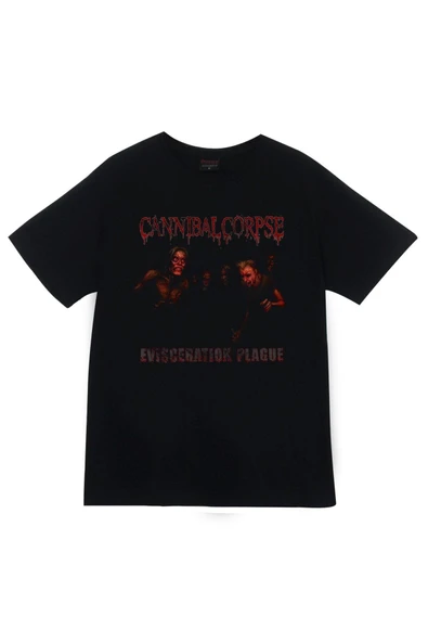 fame-stoned Cannibal Corpse Baskılı Unisex %100 Pamuk Siyah T-shirt ürün görseli