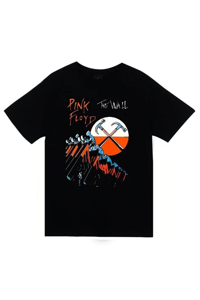 fame-stoned  Pink Floyd Baskılı Unisex %100 Pamuk Siyah T-shirt ürün görseli
