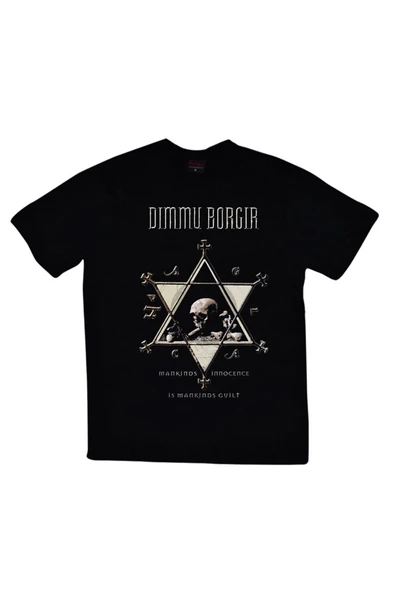 fame-stoned  Dimmu Borgir Baskılı Unisex %100 Pamuk Siyah T-shirt ürün görseli