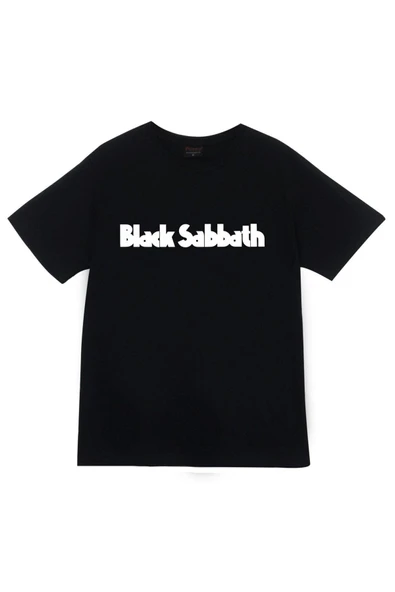 fame-stoned  Black Sabbath Baskılı Unisex %100 Pamuk Siyah T-shirt ürün görseli 1