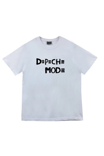 fame-stoned  Depeche Mode Baskılı Unisex %100 Pamuk Beyaz T-shirt ürün görseli
