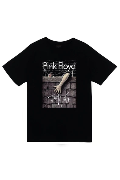 fame-stoned Pink Floyd Baskılı Unisex %100 Pamuk Siyah T-shirt ürün görseli