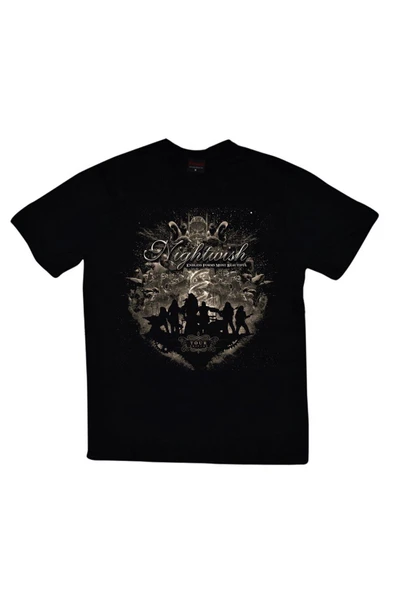 fame-stoned Nightwish Baskılı Unisex %100 Pamuk Siyah T-shirt ürün görseli