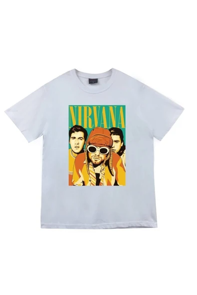 fame-stoned  Nirvana Baskılı Unisex %100 Pamuk T-shirt