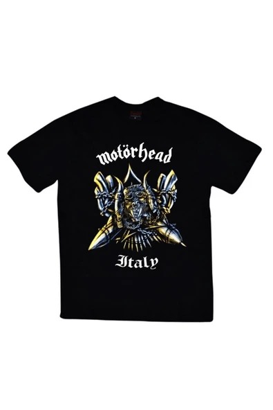 fame-stoned  Motörhead Baskılı Unisex %100 Pamuk Siyah T-shirt ürün görseli