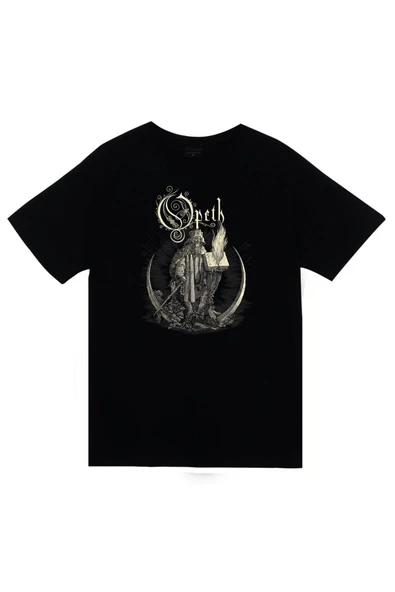 fame-stoned Opeth Müzik Grubu Baskılı Unisex %100 Pamuk Siyah T-shirt ürün görseli