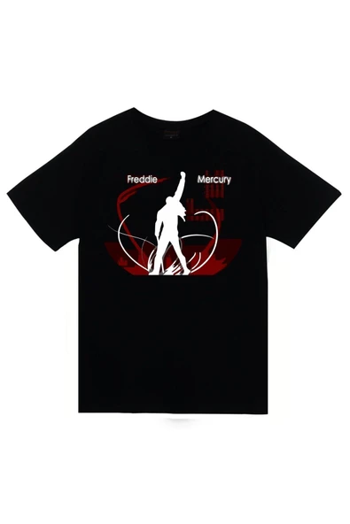 fame-stoned Queen Baskılı Unisex %100 Pamuk Siyah T-shirt ürün görseli