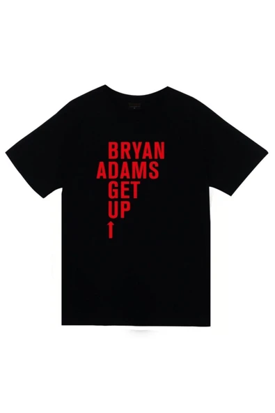 fame-stoned Bryan Adams Baskılı Unisex %100 Pamuk Siyah T-shirt ürün görseli