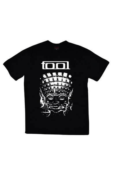 fame-stoned Tool Baskılı Unisex %100 Pamuk Siyah T-shirt ürün görseli