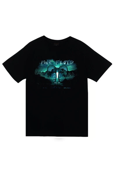 fame-stoned Pink Floyd Baskılı Unisex %100 Pamuk Siyah T-shirt ürün görseli