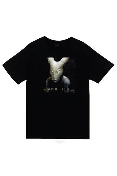 fame-stoned Septicflesh Baskılı Unisex %100 Pamuk Siyah T-shirt ürün görseli 1