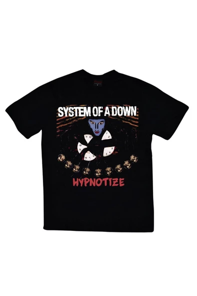fame-stoned System Of A Down Unisex Baskılı Siyah %100 Pamuk T-shirt ürün görseli