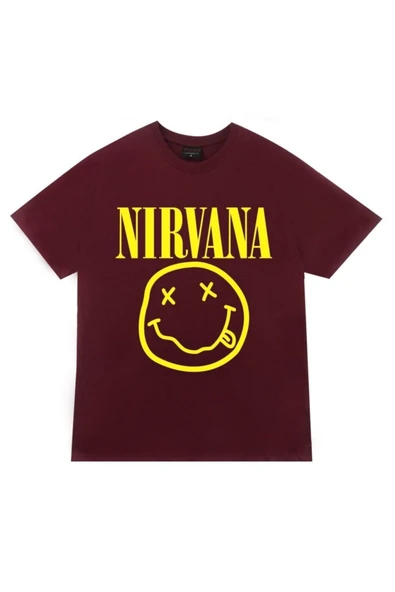 fame-stoned Nirvana Baskılı Unisex %100 Pamuk T-shirt ürün görseli