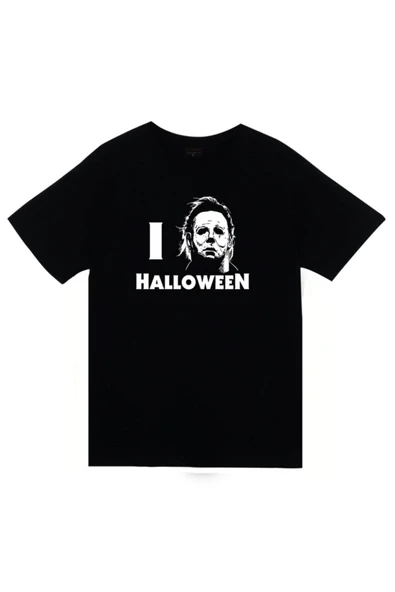 fame-stoned Halloween Baskılı Unisex %100 Pamuk Siyah T-shirt ürün görseli
