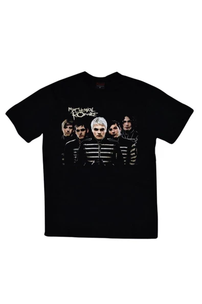 fame-stoned My Chemıcal Romance Baskılı Unisex %100 Pamuk Siyah T-shirt ürün görseli