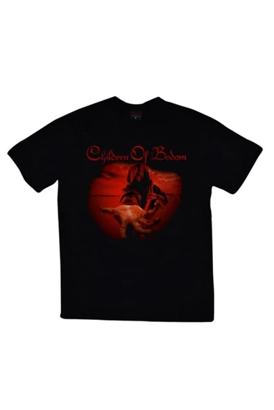 fame-stoned  Children Of Bodom Baskılı Unisex %100 Pamuk Siyah T-shirt ürün görseli
