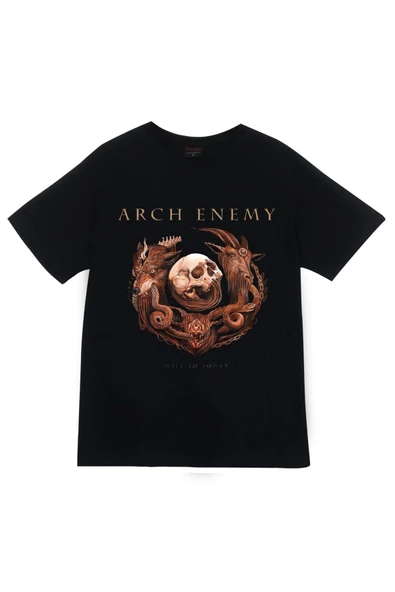 fame-stoned Arch Enemy Baskılı Unisex %100 Pamuk Siyah T-shirt ürün görseli 1