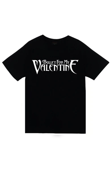 fame-stoned  Bullet For My Valentine Baskılı Unisex %100 Pamuk Siyah T-shirt ürün görseli