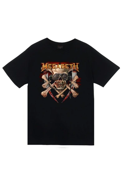 fame-stoned Megadeth Baskılı Unisex %100 Pamuk T-shirt ürün görseli
