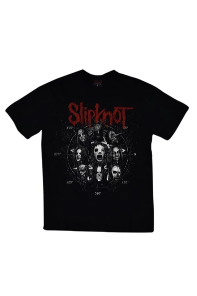 fame-stoned  Slipknot Baskılı Unisex %100 Pamuk Siyah T-shirt ürün görseli