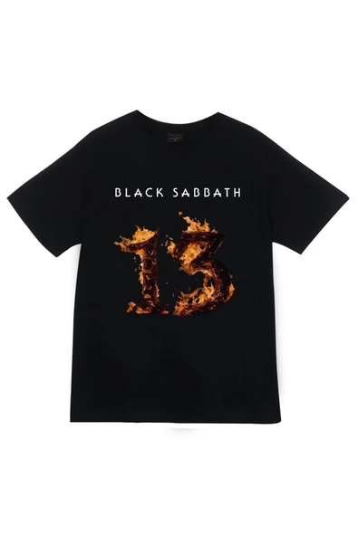 fame-stoned Black Sabbath Baskılı Unisex %100 Pamuk Siyah T-shirt ürün görseli