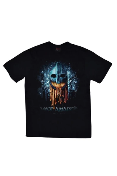 fame-stoned  Amon Amarth Baskılı Unisex %100 Pamuk Siyah T-shirt