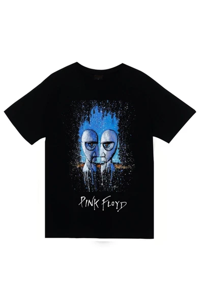 fame-stoned Pink Floyd Baskılı Unisex %100 Pamuk Siyah T-shirt ürün görseli