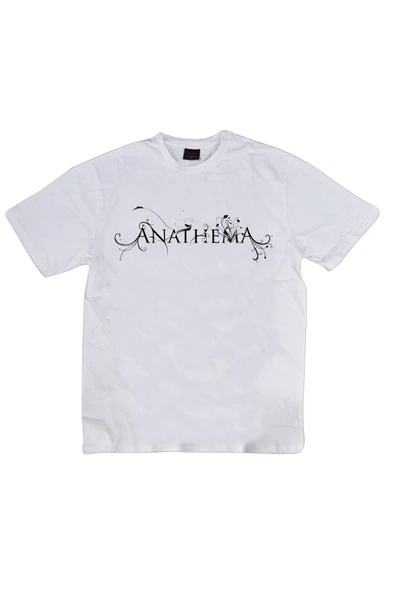 fame-stoned  Anathema Baskılı Unisex %100 Pamuk Beyaz T-shirt ürün görseli