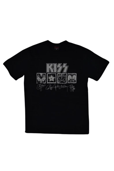 fame-stoned  Kiss Baskılı Unisex %100 Pamuk T-shirt ürün görseli