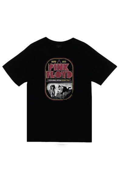 fame-stoned  Pink Floyd Baskılı Unisex %100 Pamuk Siyah T-shirt ürün görseli 1