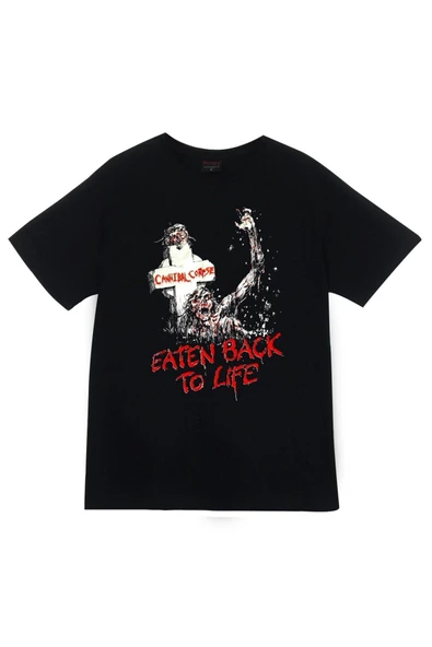 fame-stoned Cannibal Corpse Baskılı Unisex %100 Pamuk Siyah T-shirt ürün görseli 1