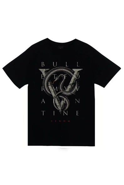 fame-stoned Bullet For My Valentine Baskılı Unisex %100 Pamuk Siyah T-shirt ürün görseli