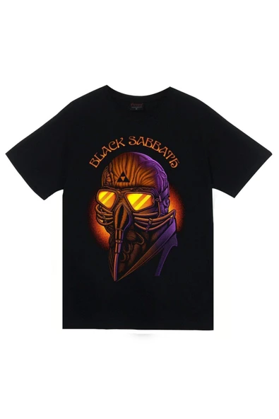fame-stoned Black Sabbath Baskılı Unisex %100 Pamuk Siyah T-shirt ürün görseli