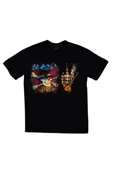fame-stoned  Guns N Roses Baskılı Unisex %100 Pamuk Siyah T-shirt ürün görseli