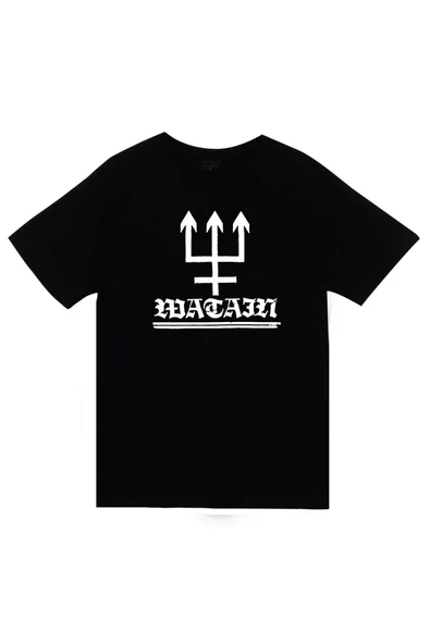 fame-stoned Watain Baskılı Unisex %100 Pamuk Siyah T-shirt ürün görseli