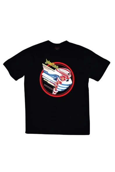 fame-stoned  Judas Priest Baskılı Unisex %100 Pamuk Siyah T-shirt ürün görseli