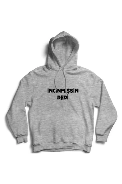 fame-stoned  Erkek Siyah Incinmişsin Dedi Baskılı Kapüşonlu Sweatshirt - 2