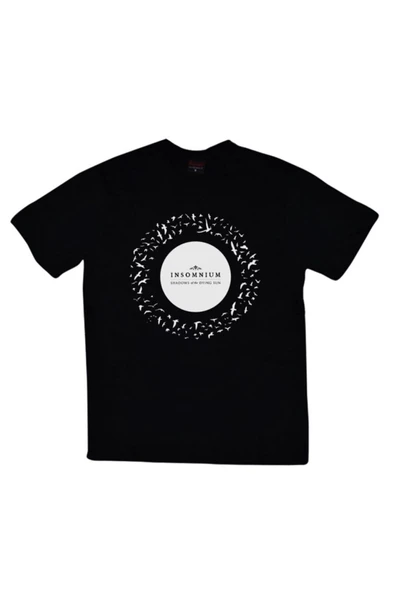 fame-stoned  Erkek Siyah Insomnium Baskılı T-Shirt