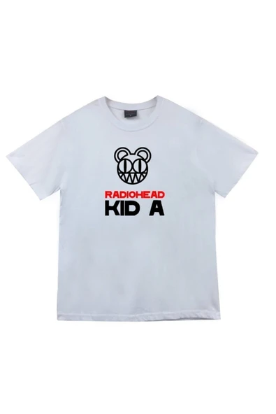 fame-stoned  Radiohead Baskılı Unisex %100 Pamuk Beyaz T-shirt