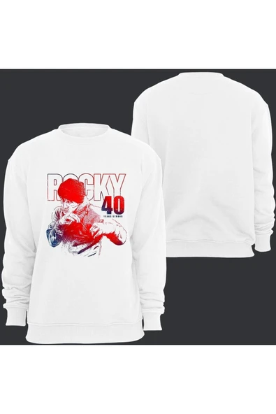 fame-stoned  Rocky Özel Tasarım Unisex Bisiklet Yaka Sweatshirt ürün görseli 1